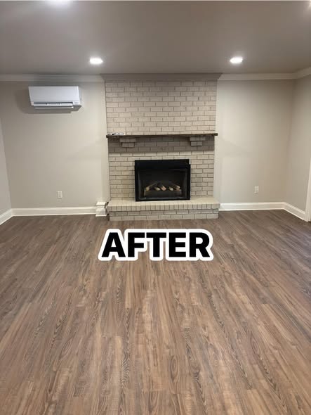 Fireplace after