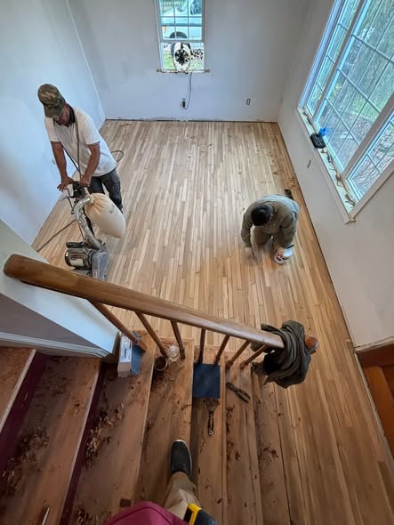 Hardwood stairs