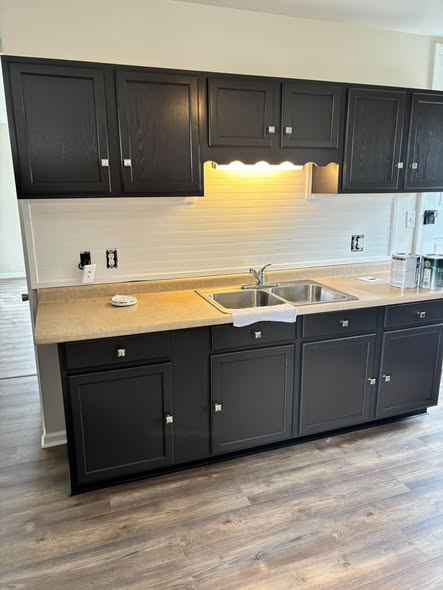 Cabinets and sink