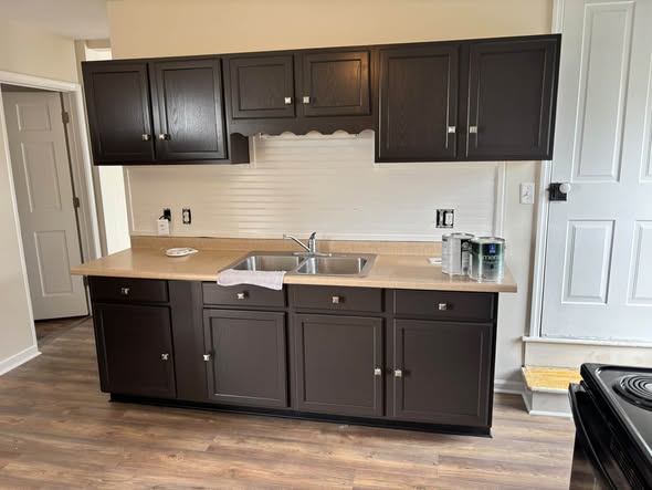 Dark cabinets